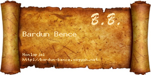 Bardun Bence névjegykártya